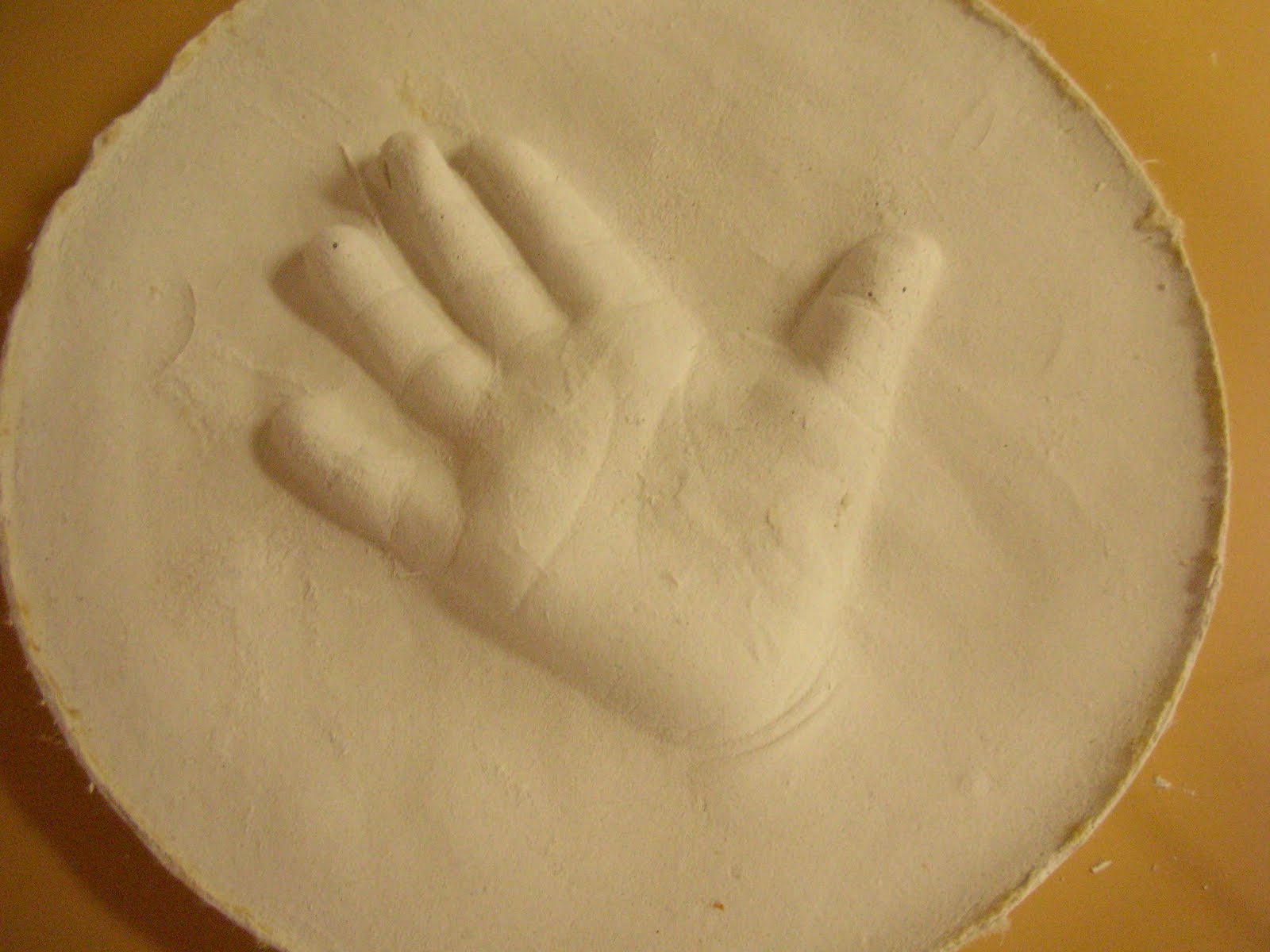 Kindergarten Kids Mother's Day Plaster of Paris Handprints