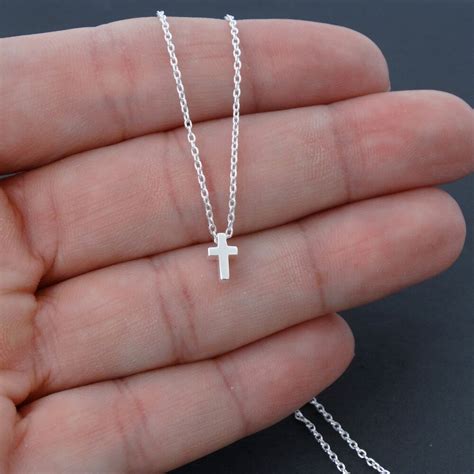 Silver Cross Necklace Set